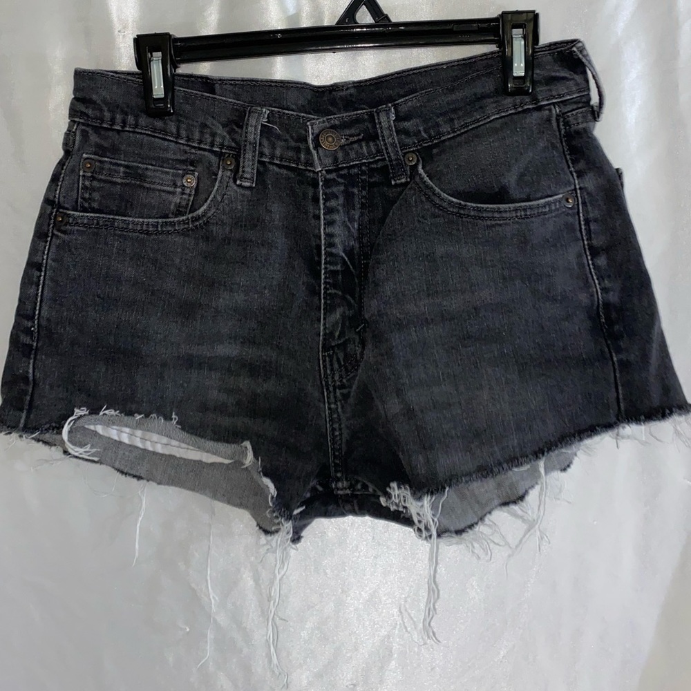 vintage levi’s 508 high rise denim shorts